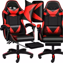 Кресло геймерское PLAYER с подставкой для ног Red/Black  (100001)