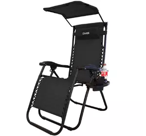 Раскладное садовое кресло шезлонг DMS GLS-120B Black