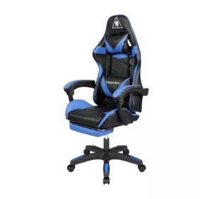 Кресло геймерское Kruger&Matz GX-150 с подставкой для ног Black/Blue