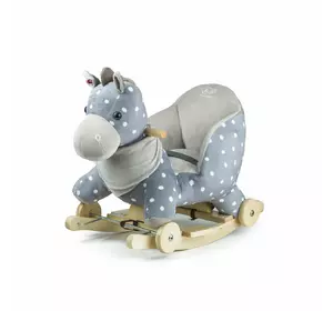 Лошадка-качалка с колесиками KiderKraft Grey