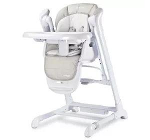 Кресло-качалка + стульчик для кормления Caretero INDIGO Light Grey